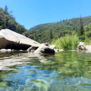 yuba river rocks pines beautiful water