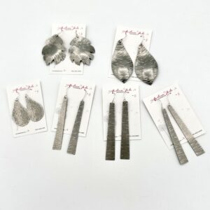 handcrafted aluminum earrings with Argentium sterling ear wires