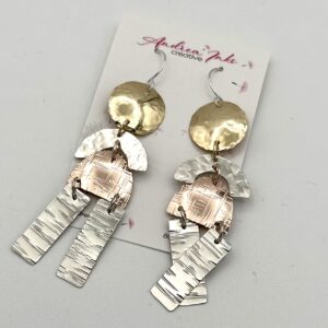 brass coppe nickel bronze argetium sterling earrings