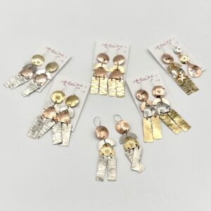 brass coppe nickel bronze argetium sterling earrings