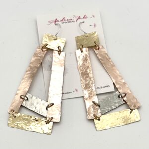 brass coppe nickel argetium sterling earrings