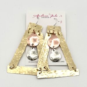 brass coppe nickel argetium sterling earrings